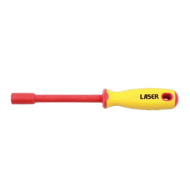 Szigetelt VDE 1000 V-os dugókulcs csavarhúzó 6 lapú 9 mm-es (LAS-7442)