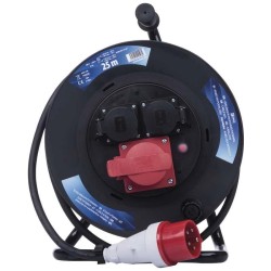 Kábeldob 25 m - IP44 gumi kábel 5 x 1.5 mm2 3 fázis (PT-20995) Kábeldob 25 m - IP44 gumi kábel 5 x 1.5 mm2 3 fázis (PT-20995)