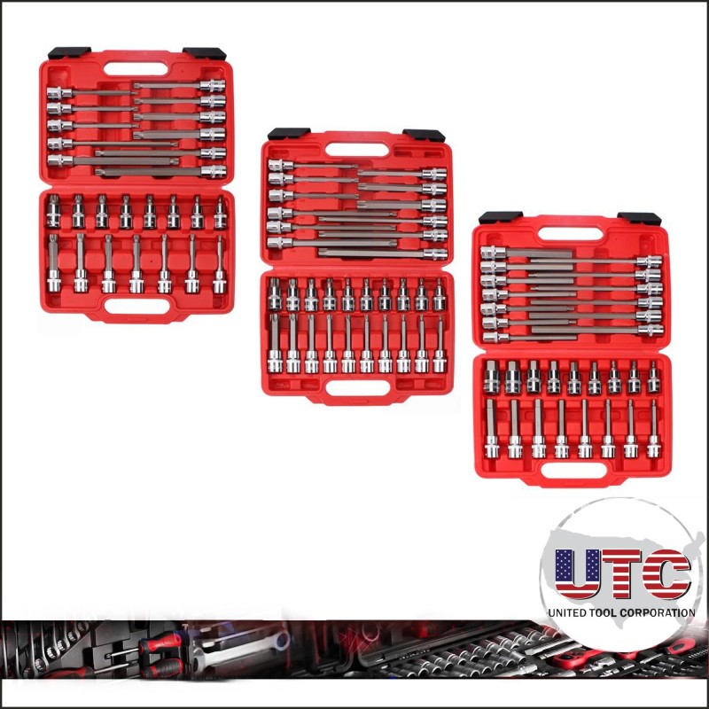 Rátűzőkulcs - crowa+bit klt. 1/2" hex-torx-XZN 88 részes (800072-UTC)