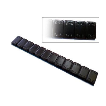 Centírozó súly öntapadós Acél + Festett 12x5 g = 60 g - FEKETE (EXPTPALU-FE1B)