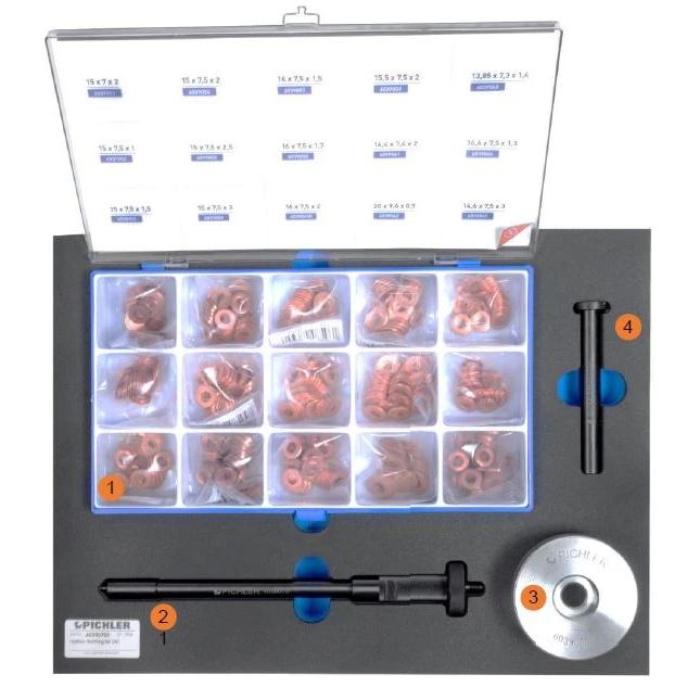 Porlasztó (injektor) réztömítés "tűzkarika" alátét klt. 450 + 3 db-os (60390705)