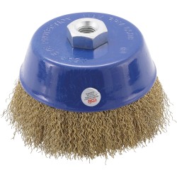 Drótcsiszoló fazékkefe M14 125 mm réz (BGS-3988) Drótcsiszoló fazékkefe M14 125 mm réz (BGS-3988)