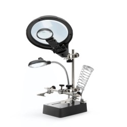 Paneltartó nagyítóval, csipeszekkel 5 LED, 360° forg. IP20 (10103) Paneltartó nagyítóval, csipeszekkel 5 LED, 360° forg. IP20 (10103)