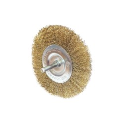 Drótkorong csapos körkefe 100 mm-es acél szálak réz bevonat 100x6mm (DK-CSKK-100) Drótkorong csapos körkefe 100 mm-es acél szálak réz bevonat 100x6mm (DK-CSKK-100)