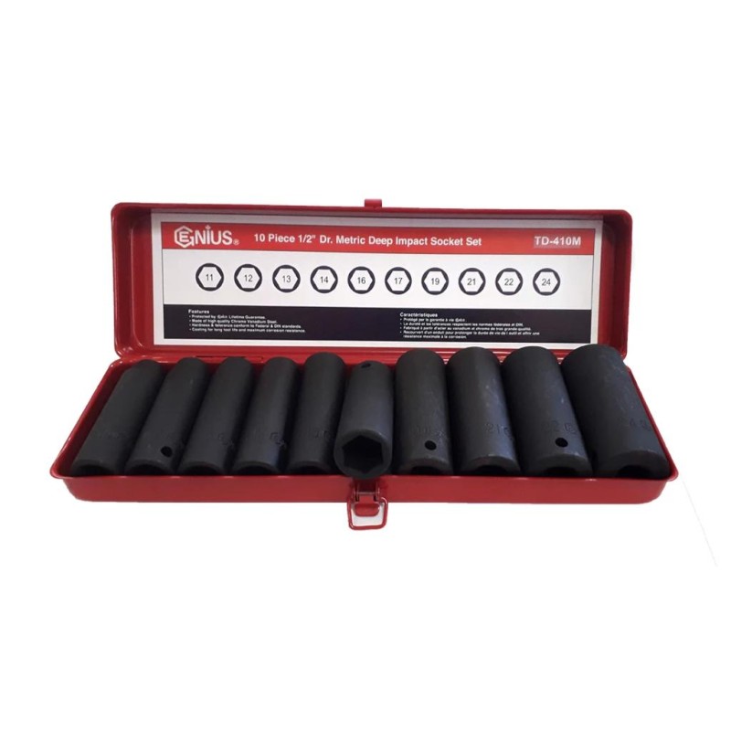 Légkulcsfej klt. 1/2" 10 db metrikus hosszú (TD-410M) Légkulcsfej klt. 1/2" 10 db metrikus hosszú (TD-410M)