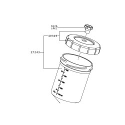Festékszóró pisztolyhoz felsőtartály 0.6 Literes (27243)