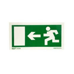 Tábla utánvilágítós öntapadós menekülési irány balra 200x100 UV200 (MJ004) Tábla utánvilágítós öntapadós menekülési irány balra 200x100 UV200 (MJ004)