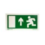 Tábla utánvilágítós öntapadós menekülési irány Fel 200x100 UV200 (MJ002)