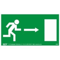 Tábla utánvilágítós öntapadós menekülési irány jobbra 200x100 UV200 (MJ003) Tábla utánvilágítós öntapadós menekülési irány jobbra 200x100 UV200 (MJ003)