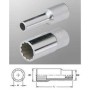 Dugókulcs - crowafej 1/2' 12 szög hosszú 17 mm Genius ( 437817 )