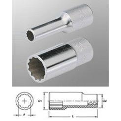 Dugókulcs - crowafej 1/2' 12 szög hosszú 21 mm Genius ( 437821 )