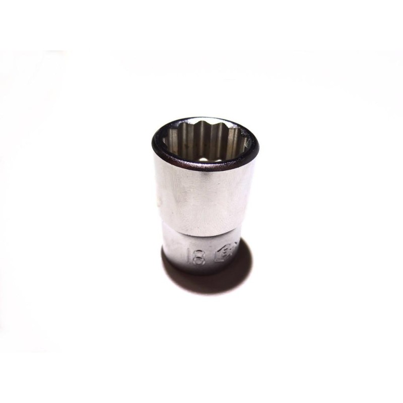 Dugókulcs - crowafej 1/2' 12 szög normál 18 mm Genius ( 433818 )