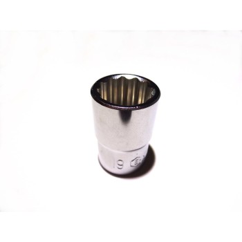 Dugókulcs - crowafej 1/2' 12 szög normál 19 mm Genius ( 433819 )