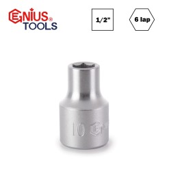 Dugókulcs - crowafej 1/2' 6 lap normál 10 mm Genius ( 423810 ) Dugókulcs - crowafej 1/2' 6 lap normál 10 mm Genius ( 423810 )