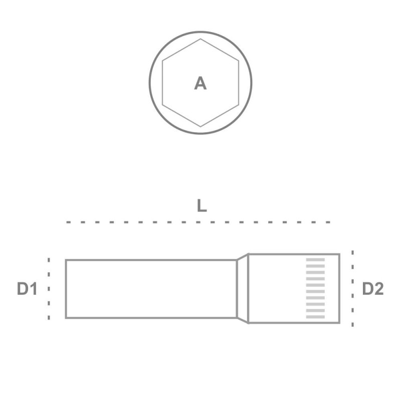 Dugókulcs - crowafej 1/4' 6 lap hosszú 11 mm Genius ( 225211 )