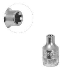 Dugókulcs - crowafej 1/4' belső torx E04 Genius (252504) Dugókulcs - crowafej 1/4' belső torx E04 Genius (252504)