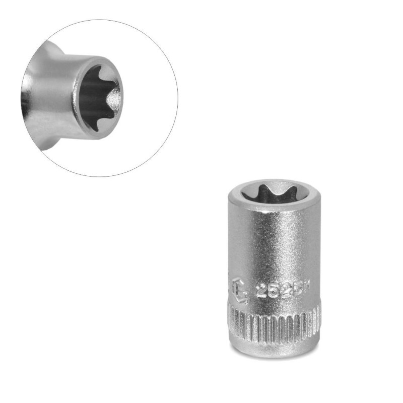 Dugókulcs - crowafej 1/4' belső torx E10 Genius (252510)