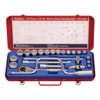 Dugókulcs készlet 1/2' 6 lap 8-32 mm 24 db-os Genius (GS-424M4) Dugókulcs készlet 1/2' 6 lap 8-32 mm 24 db-os Genius (GS-424M4)