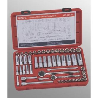 Dugókulcs készlet 1/4' - 3/8' 4-19 mm 53 db-os 6 lapú Genius (GS-2353M) Dugókulcs készlet 1/4' - 3/8' 4-19 mm 53 db-os 6 lapú Genius (GS-2353M)