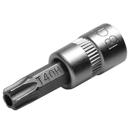 Rátűzőkulcs - crowa+bit 1/4' torx, furatos TPX40 BGS (BGS-2363)