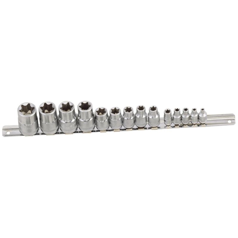 Dugókulcs - crowafej klt. 1/2&quot;-3/8&quot;-1/4&quot; belső E-torx 14 db-os E4-E24 (TX-23414)