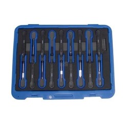 Kábelcsatlakozó szerelő - saru eltávolító klt. 12 db-os (BGS-60100) Kábelcsatlakozó szerelő - saru eltávolító klt. 12 db-os (BGS-60100)