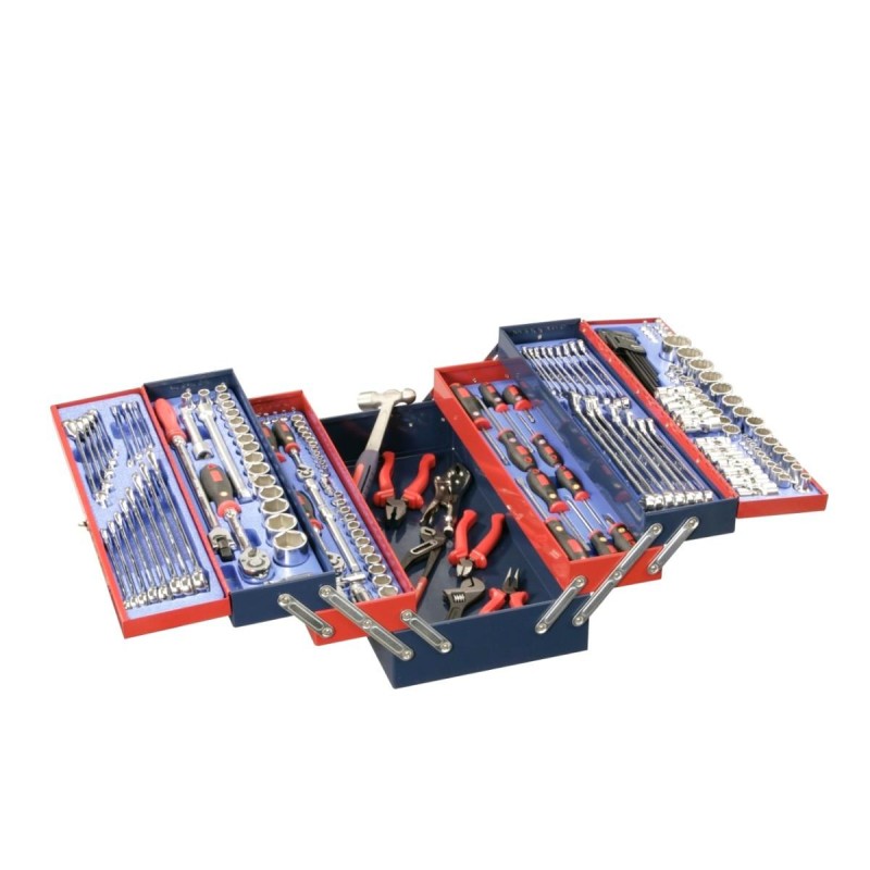 Genius Tools MS‑190TS szerszámos láda – 190‑részes metrikus + colos készlet Genius Tools MS‑190TS szerszámos láda – 190‑részes metrikus + colos készlet