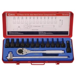 Torx készlet 1/2&quot; 15 db-os Genius ( TX-415 )