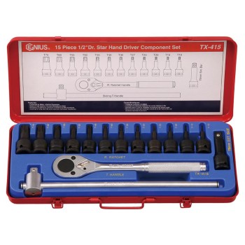 Torx készlet 1/2&quot; 15 db-os Genius ( TX-415 )