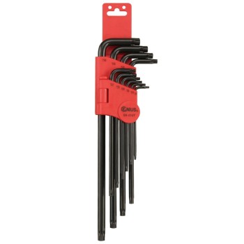 Torxkulcs 'L' alakú készlet 10 db-os lyukas torx, hosszú Genius ( SK-010T )