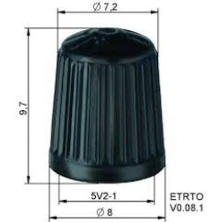 Szelepsapka műanyag fekete (5620296) Szelepsapka műanyag fekete (5620296)