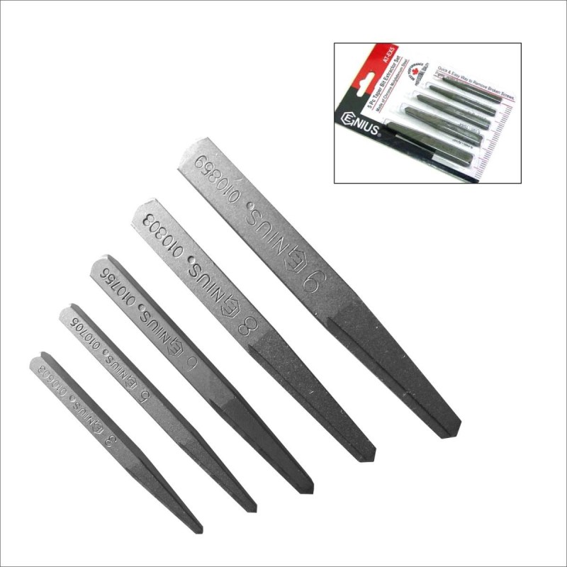 Csavarkiszedő - törtcsavar kihajtó klt. - kúpos Genius (AT-EX5) Csavarkiszedő - törtcsavar kihajtó klt. - kúpos Genius (AT-EX5)