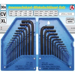 Imbuszkulcs klt. 30 részes CV (BGS-810)