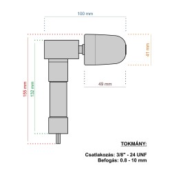 Gyorsbefogó fúrótokmány 90 fokos derékszögű (BGS-4847) Gyorsbefogó fúrótokmány 90 fokos derékszögű (BGS-4847)