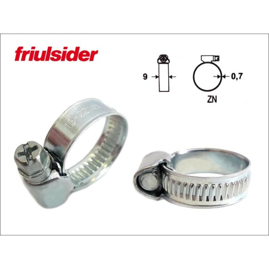 Bilincs Friulsider 12-22 mm - 9 mm W1 FM - Clampex - (12-22FRIU)