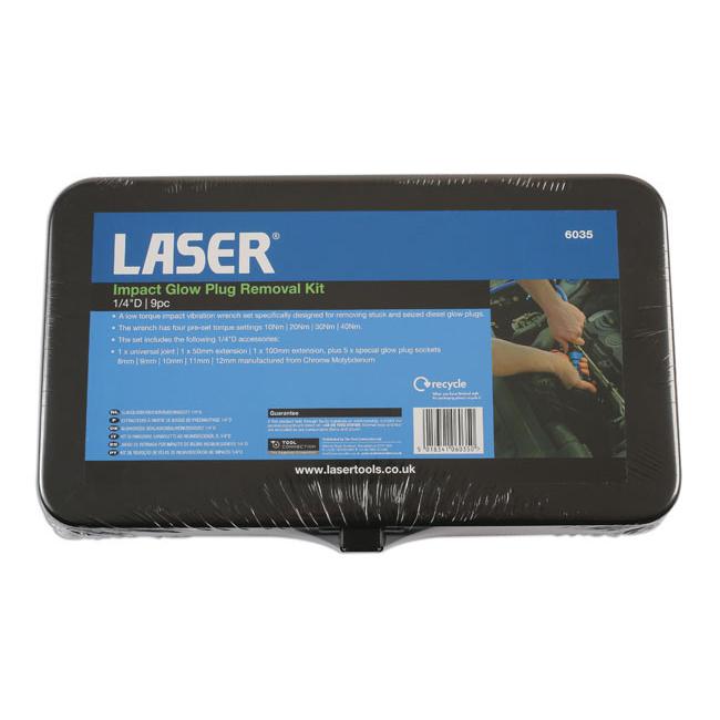 Izzítógyertya kiszerelő vibro légkulcs 1/4' 10-40 Nm 9 db-os klt.-TS20(LAS-6035)