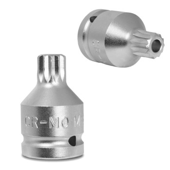 Rátűzőkulcs - crowa+bit 3/4' XZN - Spline M18 mm furatos (SB2028-18)