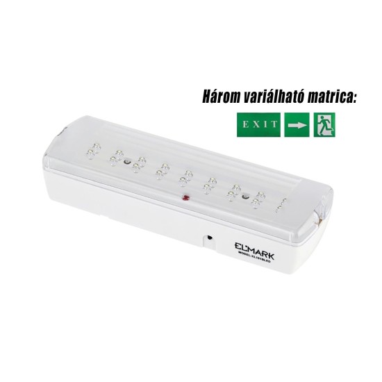 Lámpatest, vészvilágító LED 1,8 W &quot;Exit&quot; ELMARK (9XL101BLED)