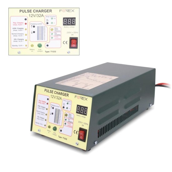 Akkumulátor töltő FRX 12V - 32A - Full Automata (T1232)