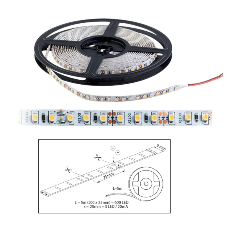 Szalag LED 3528 beltéri 120 db/m - 3000K - ELMARK (99LED666) Szalag LED 3528 beltéri 120 db/m - 3000K - ELMARK (99LED666)