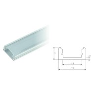 Profil, alumínium - LED szalaghoz - falon kívüli, 2 méteres ELMARK (99ACC08)