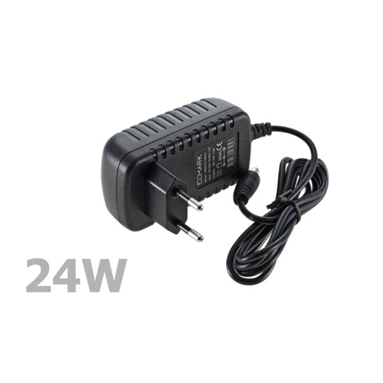 Adapter, hálózati 12V DC - 24W LED szalag tápegységhez ELMARK (99SETDC24PVC)