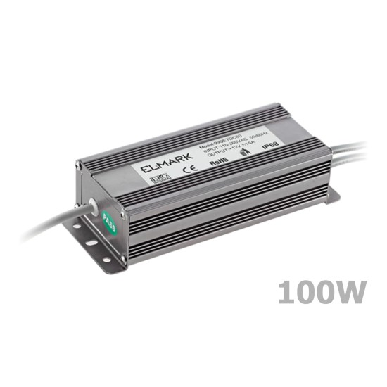 Tápegység LED szalaghoz, kültéri 12V - 100W - ELMARK (99SETDC100IP67)