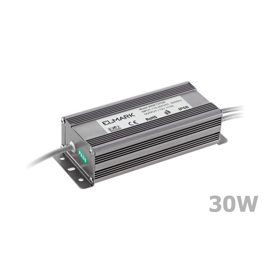 Tápegység LED szalaghoz, kültéri 12V - 030W - ELMARK (99SETDC30IP67)