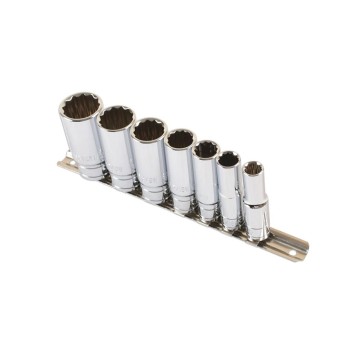 Dugókulcs - crowafej klt. 3/8' 12 szögű WHITWORTH 1/8'-1/2' - 7 db-os (LAS-6194) Dugókulcs - crowafej klt. 3/8' 12 szögű WHITWORTH 1/8'-1/2' - 7 db-os (LAS-6194)