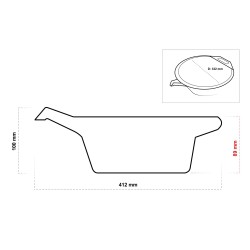 Olajleeresztő tálca 3,5 literes - kifolyónyílással (BGS-9979)
