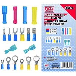 Kábelsaru készlet 360 db-os (BGS-14110)