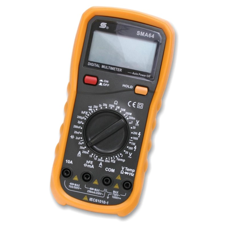 Multiméter, digitális DC 1000 AC 750V (SMA 64) Multiméter, digitális DC 1000 AC 750V (SMA 64)