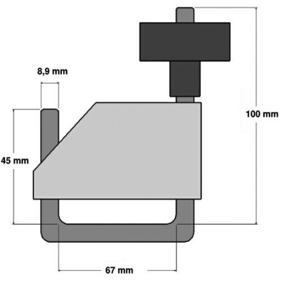 Tömlőszorító - gumicső szorító kengyel - 45 mm (BGS-1828)