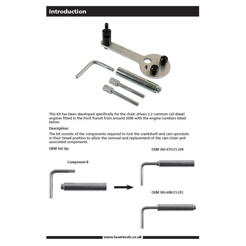 Vezérlésrögzítő klt. Ford Transit 2.2 TDCi (LAS-5979) Vezérlésrögzítő klt. Ford Transit 2.2 TDCi (LAS-5979)